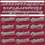 Custom Name Number Baseball Jersey in Crimson White Pinstripe and Steel Gray - Authentic Team Apparel Personalized Crimson