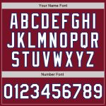 Custom Authentic Baseball Jersey - 3 Colors Arm Shapes with Personalized Name & Number - Crimson White-Royal Personalized
