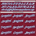 Custom Team Name and Number Personalized Crimson White-Royal Baseball Jersey Authentic Personalized Crimson White-Royal Authentic