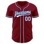 Personalized Crimson White Royal Baseball Jersey - Authentic Team Apparel Personalized Crimson White-Royal Authentic Baseball