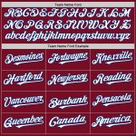 Custom Name and Number Baseball Jersey - Personalized Crimson White-Royal Authentic Sleeveless Team Jersey Personalized Crimson