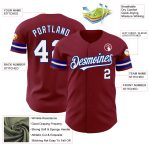 Personalized Crimson White-Royal Baseball Jersey for Kids and Adults Personalized Crimson White-Royal Baseball Jersey 3