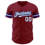 Personalized Crimson White-Royal Baseball Jersey for Kids and Adults Personalized Crimson White-Royal Baseball Jersey 3