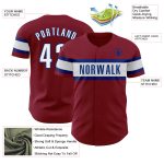 Custom Crimson and Royal Baseball Jersey - Personalized 4 Personalized Crimson White-Royal Baseball Jersey 4