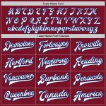 Custom Team Bomber Jacket with Name and Number in Crimson White-Royal Varsity Style Full-Snap Letterman Personalized Crimson