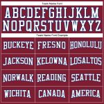 Custom Name and Number Crimson White-Royal Long Sleeve Performance T-Shirt for Teams Personalized Crimson White-Royal Long