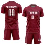 Personalized Crimson White Soccer Jersey - Custom Sublimation Uniform Personalized Crimson White Sublimation Soccer Uniform