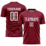Personalized Crimson White Soccer Jersey - Custom Sublimation Uniform Personalized Crimson White Sublimation Soccer Uniform