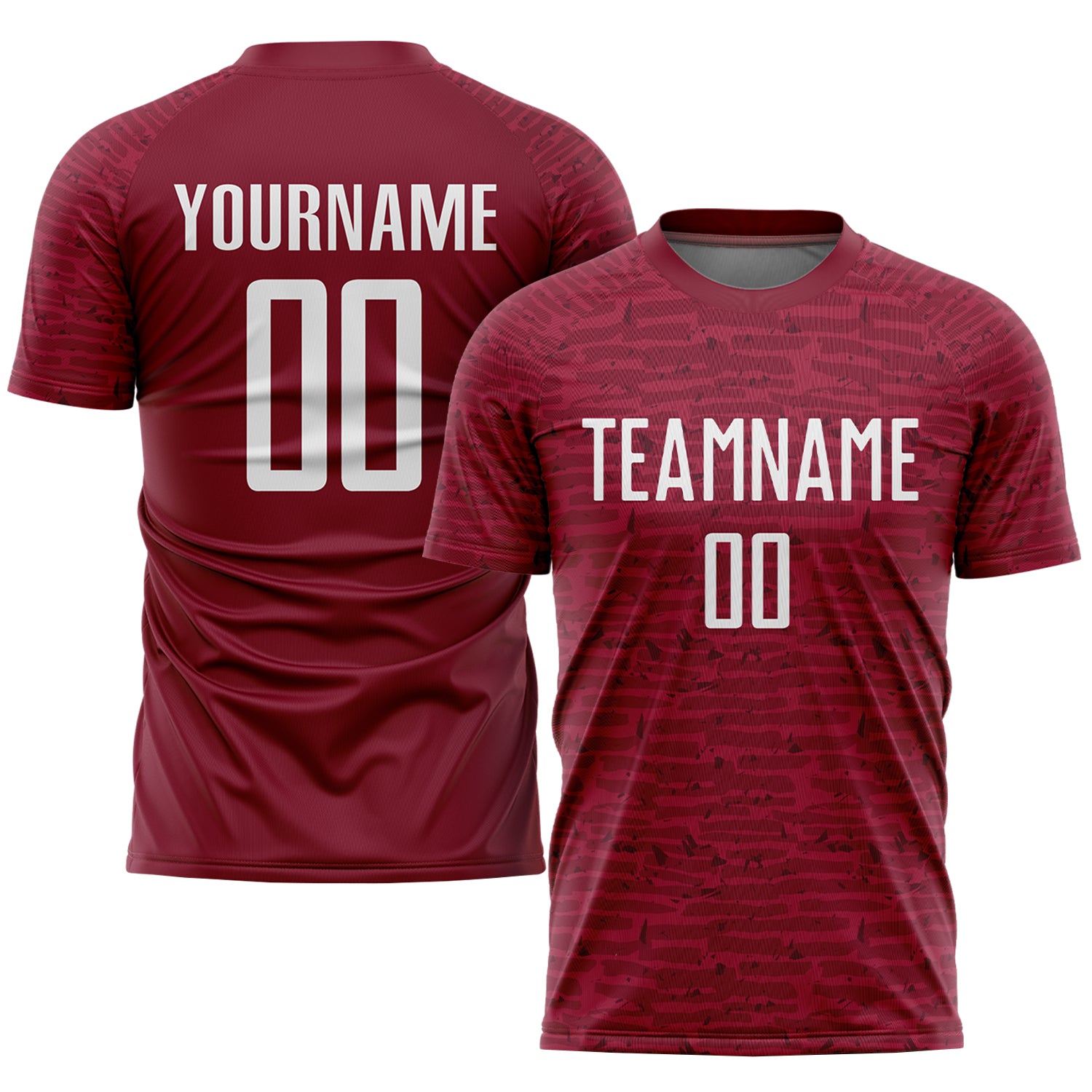 Personalized Crimson White Soccer Jersey - Custom Sublimation Uniform Personalized Crimson White Sublimation Soccer Uniform