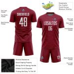 Personalized Crimson White Soccer Jersey - Custom Sublimation Uniform Personalized Crimson White Sublimation Soccer Uniform