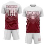 Custom Soccer Jersey - Personalized Crimson White Sublimation Uniform with Name and Number Personalized Crimson White Sublimation