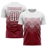 Custom Soccer Jersey - Personalized Crimson White Sublimation Uniform with Name and Number Personalized Crimson White Sublimation