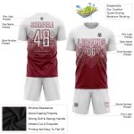 Custom Soccer Jersey - Personalized Crimson White Sublimation Uniform with Name and Number Personalized Crimson White Sublimation