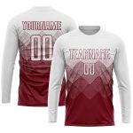 Custom Soccer Jersey - Personalized Crimson White Sublimation Uniform with Name and Number Personalized Crimson White Sublimation