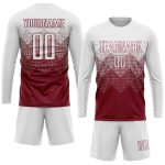Custom Soccer Jersey - Personalized Crimson White Sublimation Uniform with Name and Number Personalized Crimson White Sublimation
