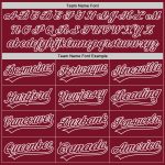 Custom Name and Number Unisex Softball Jersey Crimson White Two-Button Personalized Team Apparel Personalized Crimson White