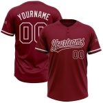 Custom Name and Number Unisex Softball Jersey Crimson White Two-Button Personalized Team Apparel Personalized Crimson White