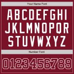 Custom Name and Number Unisex Softball Jersey Crimson White Two-Button Personalized Team Apparel Personalized Crimson White