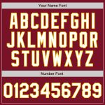 Custom Baseball Jersey with Personalized Name & Number in Crimson White-Yellow Arm Shapes - 3 Colors Available Personalized