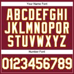 Custom Name Number Performance Vapor Golf Polo Shirt - Personalized Crimson White Yellow Team Apparel Personalized Crimson