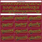 Custom Name Number Performance Golf Polo Shirt - Personalized Crimson Yellow Navy Design Personalized Crimson Yellow-Navy