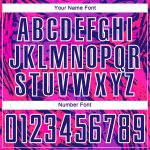 Personalized Abstract Fluid Sublimation Soccer Jersey - Dark Purple Hot Pink-White Design Personalized Dark Purple Hot Pink-White