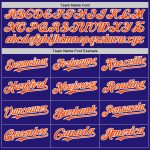 Personalized 3D Gradient Twinkle Star Baseball Jersey - Dark Purple Orange-White Personalized Dark Purple Orange-White 3D