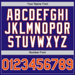 Personalized 3D Gradient Twinkle Star Baseball Jersey - Dark Purple Orange-White Personalized Dark Purple Orange-White 3D