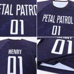 Personalized Sublimation Soccer Jersey - Dark Purple with Black and White Accents Personalized Dark Purple White-Black Sublimation