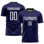 Personalized Sublimation Soccer Jersey - Dark Purple with Black and White Accents Personalized Dark Purple White-Black Sublimation