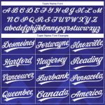 Custom Name & Number Unisex Softball Jersey - 3D Pattern Dark Purple White-Royal, Two-Button Design Personalized Dark Purple