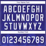 Custom Name & Number Unisex Softball Jersey - 3D Pattern Dark Purple White-Royal, Two-Button Design Personalized Dark Purple