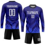 Personalized Sublimation Soccer Jersey - Dark Purple & White Royal Navy Design Personalized Dark Purple White Royal-Navy