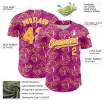Personalized Deep Pink Gold White 3D Tropical Anthurium Flower Baseball Jersey for Custom Style and Comfort Personalized