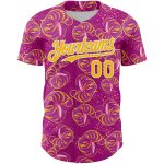 Personalized Deep Pink Gold White 3D Tropical Anthurium Flower Baseball Jersey for Custom Style and Comfort Personalized