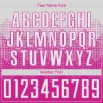 Custom Name and Number Deep Pink White Soccer Jersey Team Uniform - Personalized Sublimation Soccer Apparel Personalized