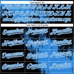Electric Blue Black White 3D Abstract Brush Stroke Personalized Baseball Jersey Personalized Electric Blue Black-White 3D