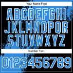 Electric Blue Black White 3D Abstract Brush Stroke Personalized Baseball Jersey Personalized Electric Blue Black-White 3D