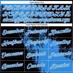 Electric Blue Black-White 3D Abstract Performance T-Shirt - Personalized Brush Stroke Design Personalized Electric Blue Black-White