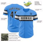 Authentic Personalized Electric Blue Black-White Baseball Jersey Personalized Electric Blue Black-White Authentic Baseball