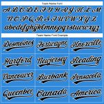 Custom Authentic Baseball Jersey in Electric Blue with Black and White - Personalized Name and Number Personalized Electric