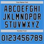 Custom Team Name Number Varsity Letterman Jacket Electric Blue Black White Bomber Full-Snap Personalized Electric Blue Black-White