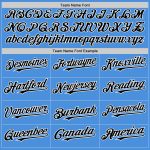 Electric Blue Personalized Baseball Jersey with Black-White Lines Personalized Electric Blue Black-White Line Baseball Jersey
