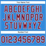 Personalized Electric Blue and Crimson White Baseball Jersey for Men and Women Personalized Electric Blue Crimson-White Baseball