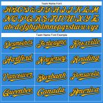 Personalized Electric Blue Gold-Black Custom Baseball Jersey for Men and Women Personalized Electric Blue Gold-Black Baseball
