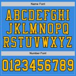 Personalized Electric Blue Football Jersey with Gold-Black Mesh Design, Size 3 Personalized Electric Blue Gold-Black Mesh