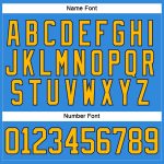 Custom Name and Number Hockey Jersey - Personalized Electric Blue Gold-Navy Lace Neck Design Personalized Electric Blue Gold-Navy
