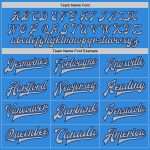 Personalized Electric Blue Gray Navy Varsity Letterman Bomber Jacket Full-Snap Personalized Electric Blue Gray-Navy Bomber