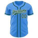 Personalized Electric Blue Green White Baseball Jersey for Men and Women Personalized Electric Blue Green-White Baseball