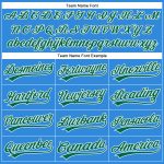 Personalized Electric Blue and Kelly Green Baseball Jersey for Men and Women Personalized Electric Blue Kelly Green-White